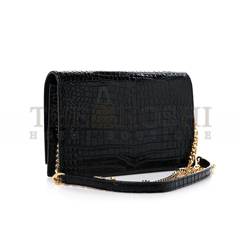 Y51 KATE MONOGRAM TASSEL CHAIN WALLET IN CALFSKIN CROCODILE EMBOSSED 452159DND1J1000 (19*12.5*4cm) Master Quality